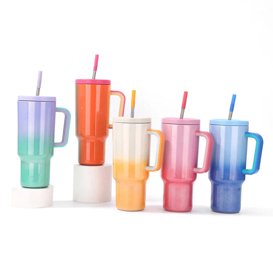 1.2L Gradient Gloss Tumbler – Stainless Steel Insulated Travel Mug